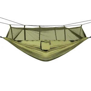 Camping Hammock Expedited delivery Outdoor Nylon Net Hommock 600lbs Mosquito Hiking Secure with Hanging 2 Load Persons Bed Portable Swing