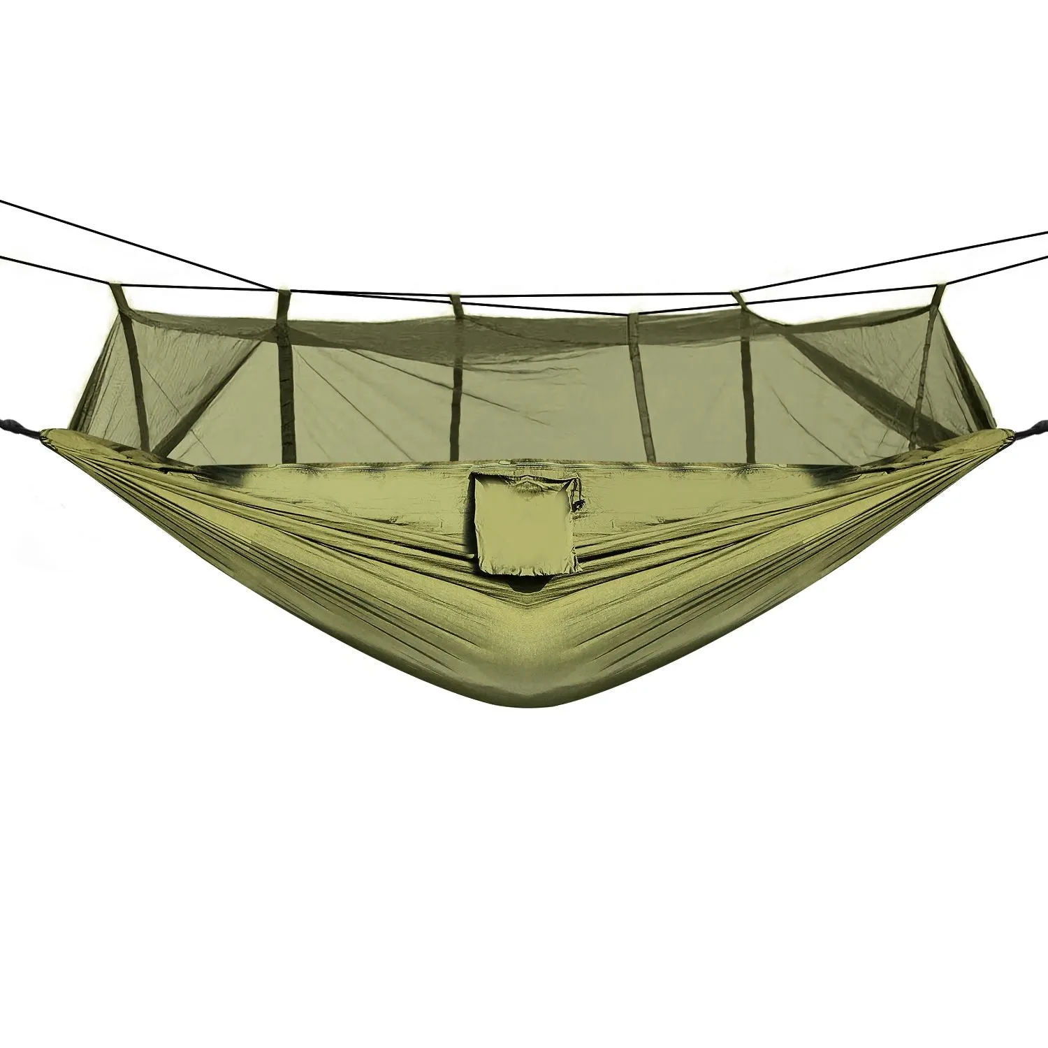 Camping Hammock Expedited delivery Outdoor Nylon Net Hommock 600lbs Mosquito Hiking Secure with Hanging 2 Load Persons Bed Portable Swing