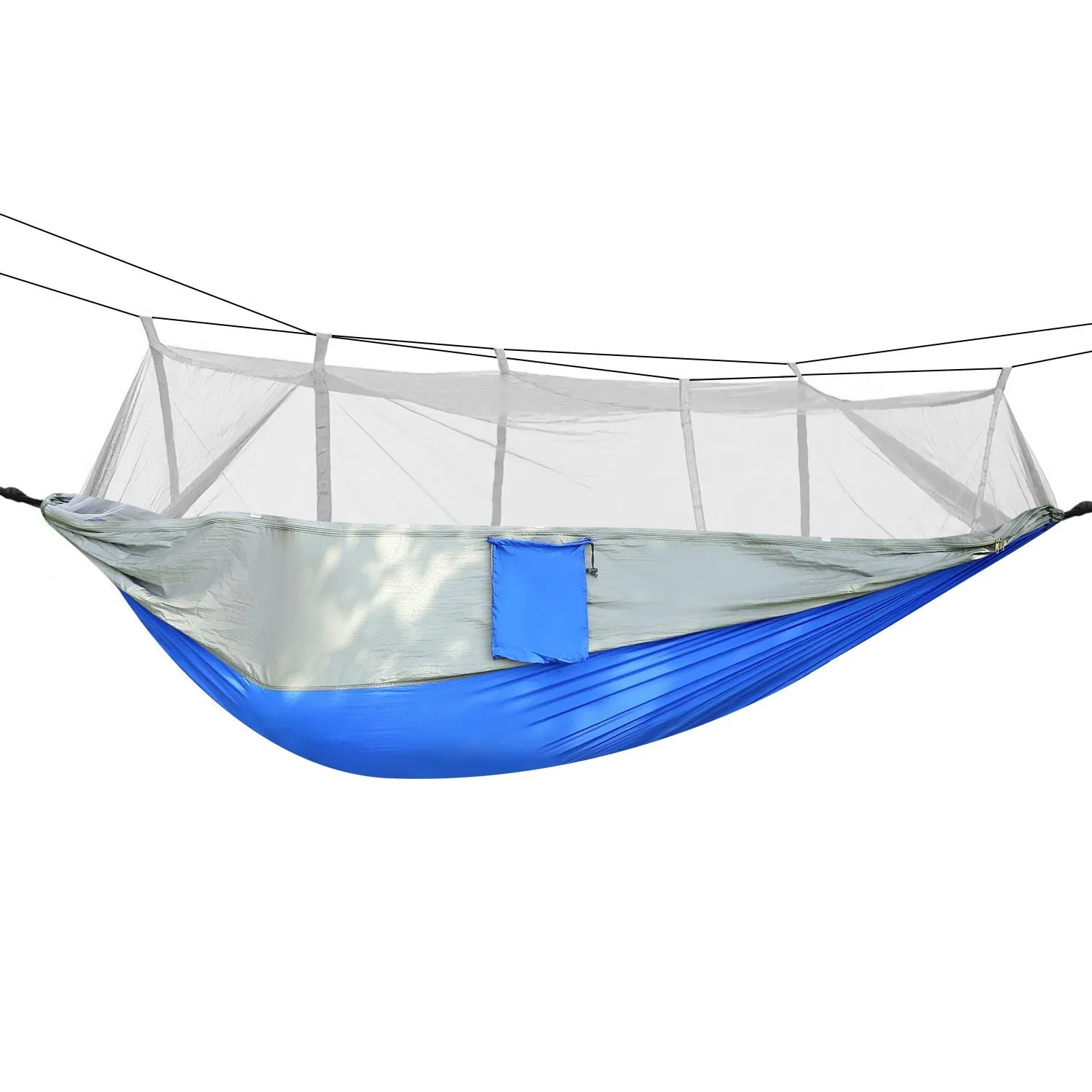 Camping Hammock Expedited delivery Outdoor Nylon Net Hommock 600lbs Mosquito Hiking Secure with Hanging 2 Load Persons Bed Portable Swing