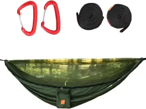 Camping Hammock, Outdoor Camp Hammock with Net, Pop-Up Leisure Gear, 106.3x55.12 inches, Fly Protection Design, Ideal for Father, Colleagues, Family, Friends, Husbands, Backyard