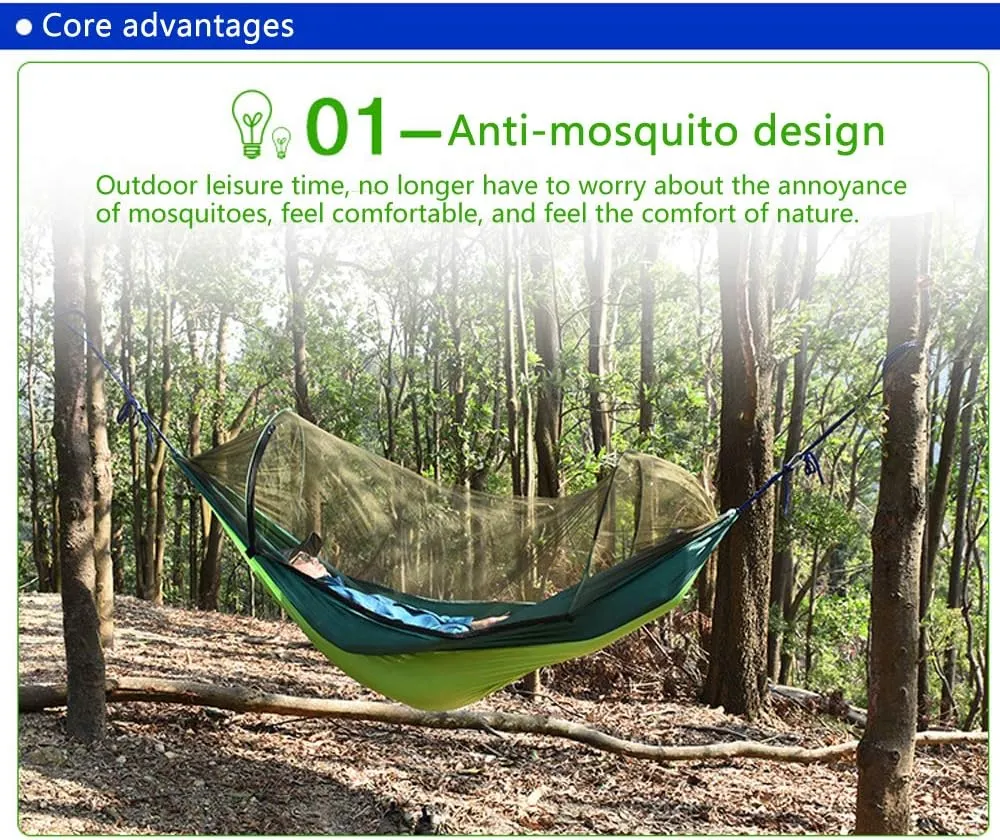 Camping Hammock Outdoor Strap Mosquito net Hammock Mountaineering Camping Mosquito Hammock Portable Hammock