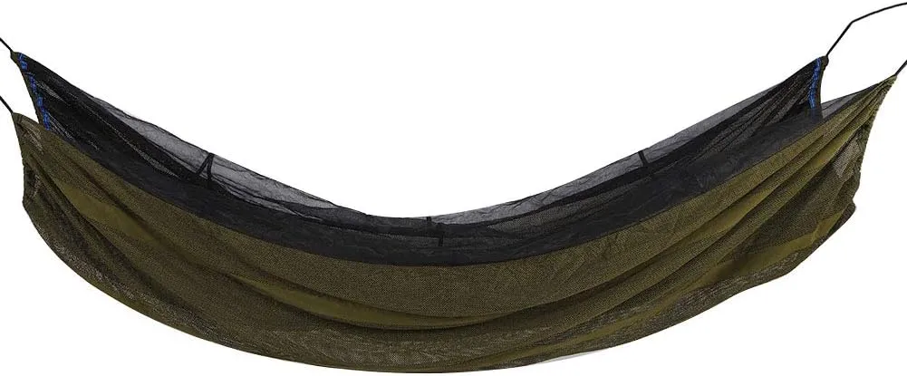 Camping Single Hammock, Portable Outdoor Hammock for Hiking Backpacking Survival, Fabric, Super Soft and Strong Material (Dark Green)