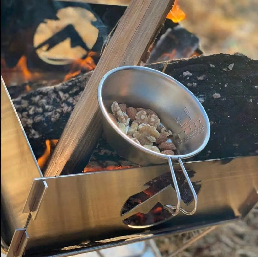 CAMPINGMOON 2pcs/4pcs Set Stainless Steel Camping Sierra Cup 310ml (JP-S-220-2P)