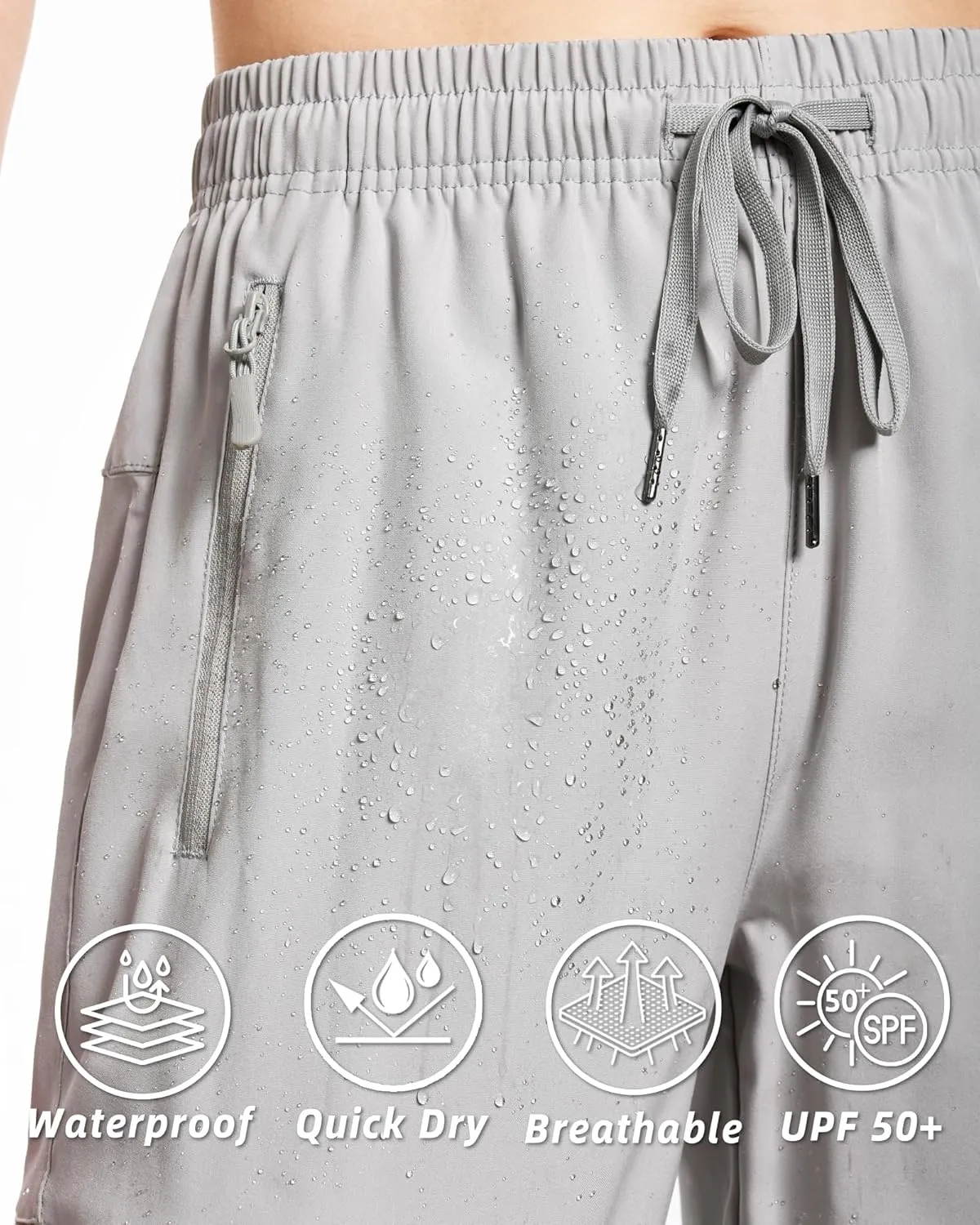 Capri Pants for Women Lightweight Quick Dry Cargo Hiking Pants Capris Joggers Summer with Zipper Pockets