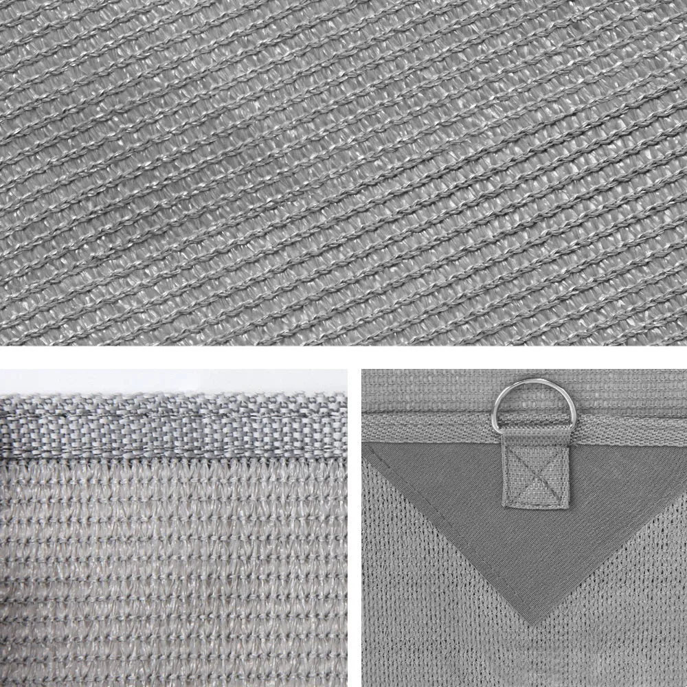 Caravan Privacy Screen 4X1.95M End Wall Side Sun Shade, Grey