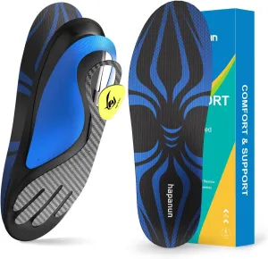 Carbon Fiber Insole with Arch Support for Long Periods of Standing, Jogging, Hiking and Other Outdoor Sports, as Well as a Work Boot Insole. (Blue, M：8.5/9丨W：9.5/10（280mm）)