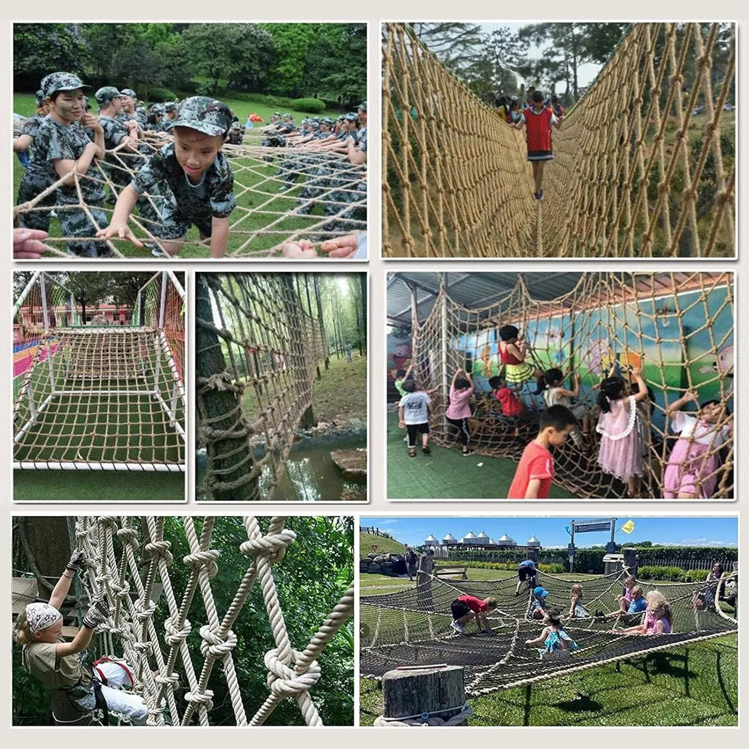 Cargo Climbing Net Playground Ladder Safety Net Outdoor Treehouse Heavy Duty Swings Net Hammock Safety Net Polyamide Truck Trailer Fence Netting,6x6m(19.7x19.7ft)