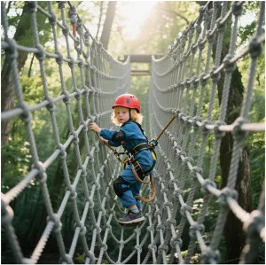 Cargo Climbing Net Playground Ladder Safety Net Outdoor Treehouse Heavy Duty Swings Net Hammock Safety Net Polyamide Truck Trailer Fence Netting,6x6m(19.7x19.7ft)