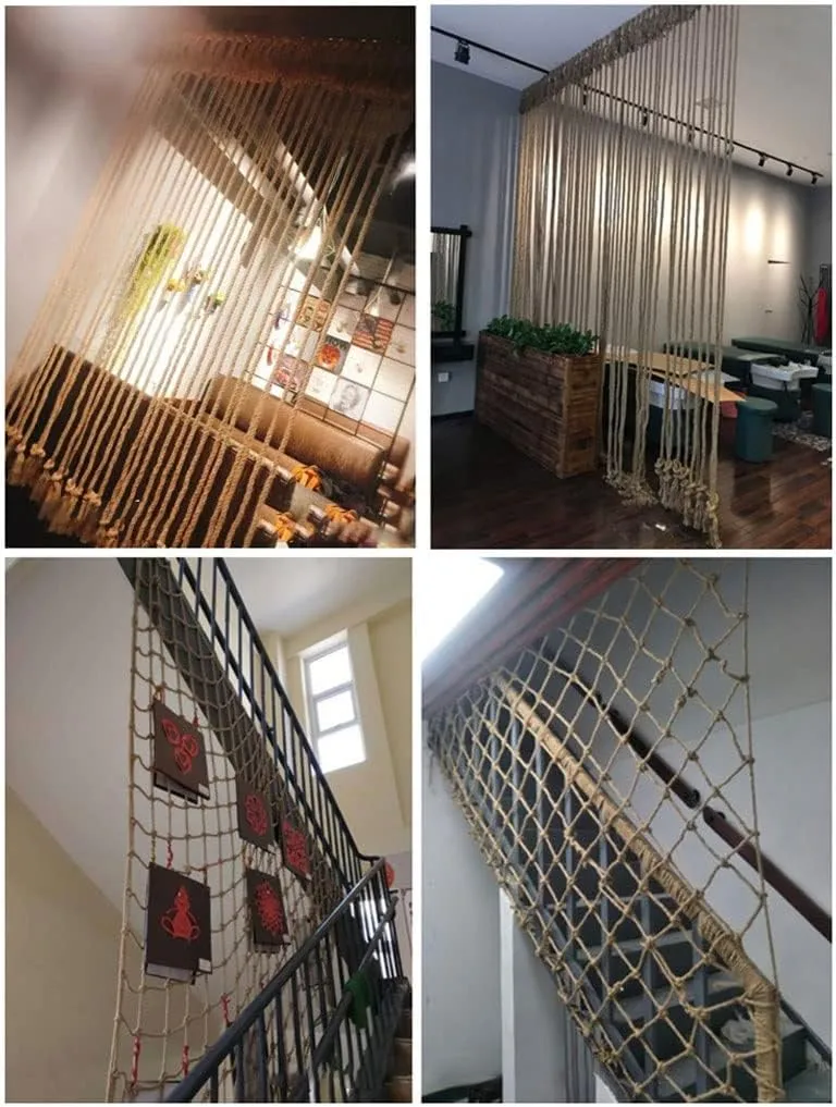 Cargo Net Climbing Rope,Playground Climbing Netting Children Safety Net Heavy Duty Woven Rope Truck Cargo Trailer Netting Swing Treehouse Hammock Birds Rope Ladder