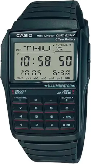 Casio Men's Vintage DBC32-1A Data Bank White Digital Watch