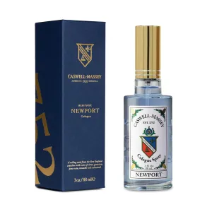 Caswell-Massey Gold Cap Newport Cologne Spray, Scents of Sandalwood, Cedar & Citrus, Fragrance For Men & Women, Made In The USA, 3 Oz