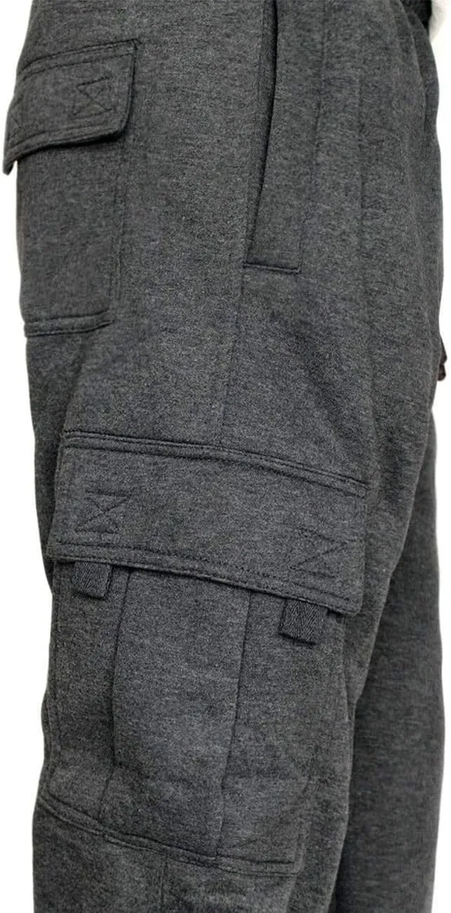 CEHT Men's Cargo Sweatpants Joggers Casual Pants with Pockets for Hiking Athletic Workout