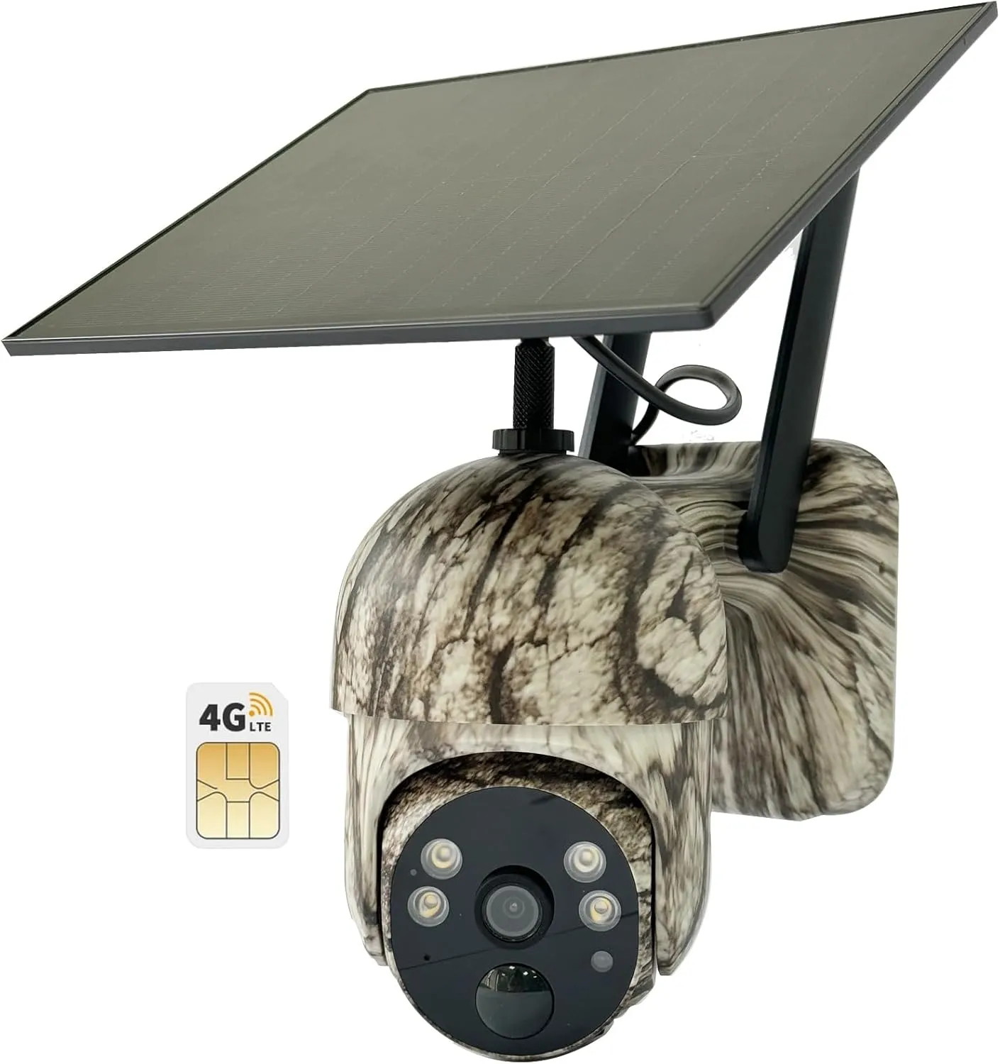 Cellular Trail Cameras, Game Cameras with Night Vision Motion Activated Waterproof, 4G LTE Live Feed Solar Trail Camera, Wireless Wildlife Deer Camera, 360°Rotation Hunting Trailcam No Wi-Fi Cam
