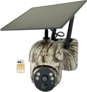 Cellular Trail Cameras, Game Cameras with Night Vision Motion Activated Waterproof, 4G LTE Live Feed Solar Trail Camera, Wireless Wildlife Deer Camera, 360°Rotation Hunting Trailcam No Wi-Fi Cam