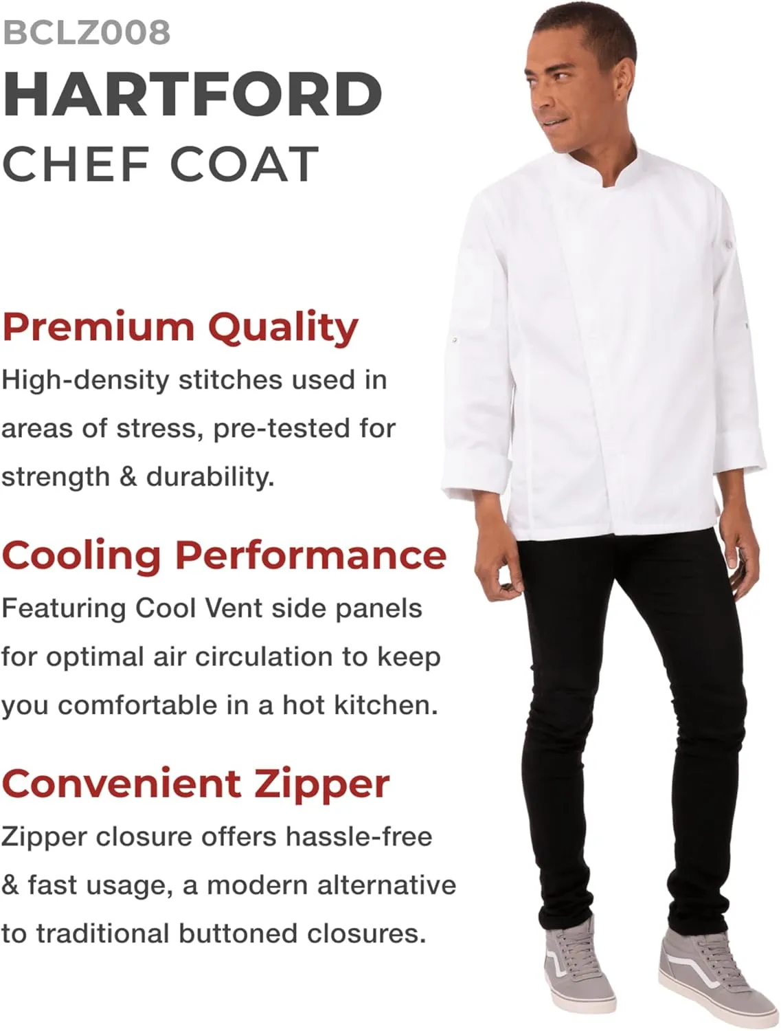 Chef Works Custom Mens Hartford Chef Coat