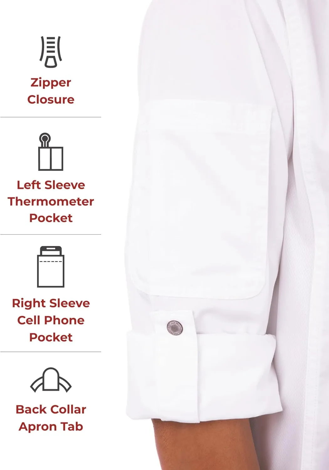 Chef Works Custom Mens Hartford Chef Coat