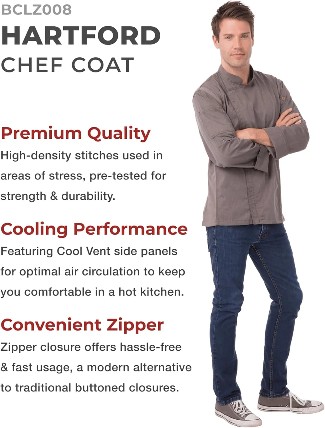 Chef Works Custom Mens Hartford Chef Coat