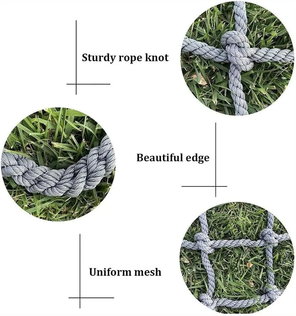 Child Safety Net Cargo Climbing Net Dia 10mm Outdoor Net Hammock Swing Safety Climbing Frame Climb Rope Netting Climbing Net Rope Cargo for Kids Adult Rock Playground Net Garden Netting (Color : 10mm