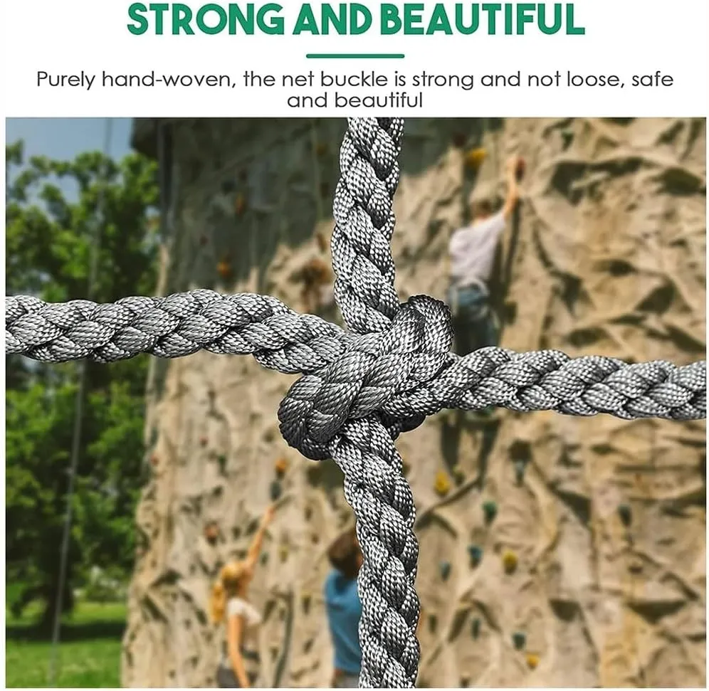 Child Safety Net Cargo Climbing Net Dia 10mm Outdoor Net Hammock Swing Safety Climbing Frame Climb Rope Netting Climbing Net Rope Cargo for Kids Adult Rock Playground Net Garden Netting (Color : 10mm
