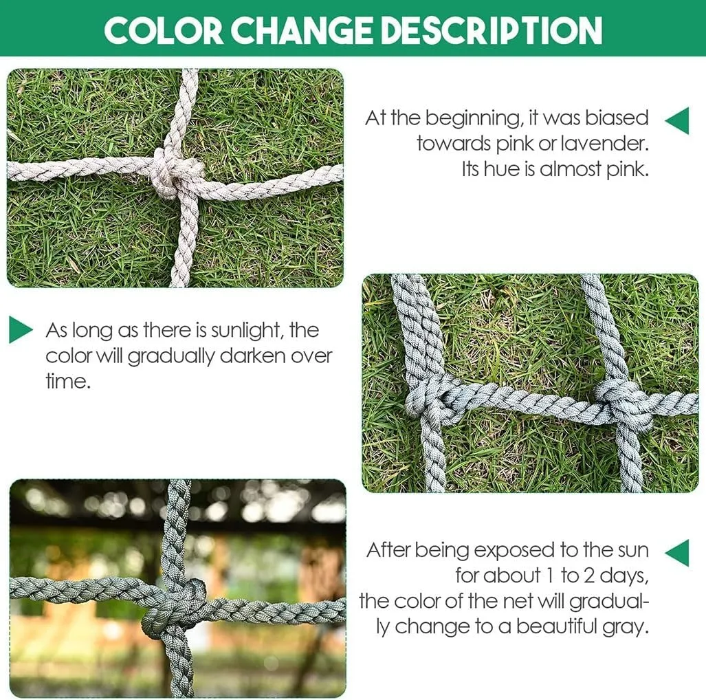 Child Safety Net Cargo Climbing Net Dia 10mm Outdoor Net Hammock Swing Safety Climbing Frame Climb Rope Netting Climbing Net Rope Cargo for Kids Adult Rock Playground Net Garden Netting (Color : 10mm