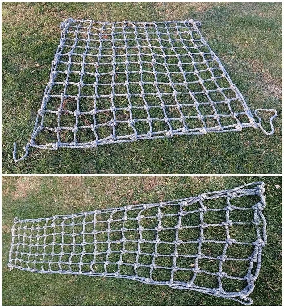 Child Safety Net Cargo Climbing Net Dia 10mm Outdoor Net Hammock Swing Safety Climbing Frame Climb Rope Netting Climbing Net Rope Cargo for Kids Adult Rock Playground Net Garden Netting (Color : 10mm