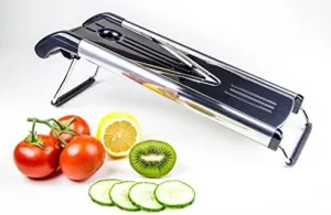 Chop Chop! Mandoline V-Slicer Commercial Grade Stainless Steel (6 Blade Set)
