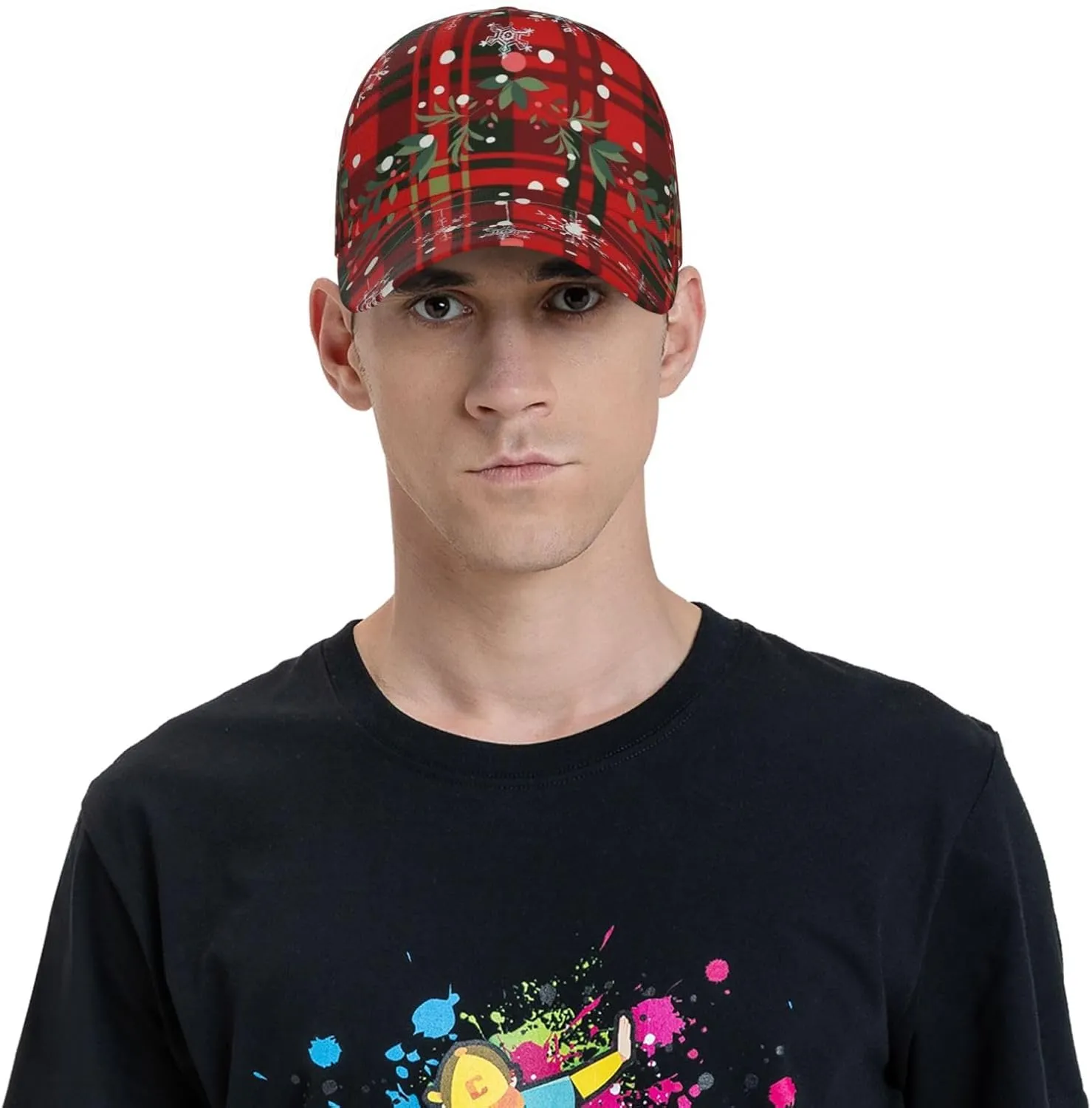 Christmas Cap Xmas Holiday Baseball Hats Fashion Sun Cap Packable Outdoor Running hat for Women and Men