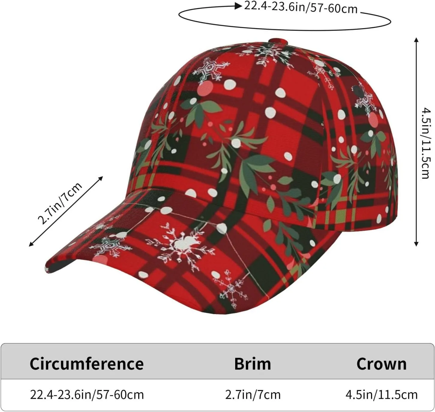 Christmas Cap Xmas Holiday Baseball Hats Fashion Sun Cap Packable Outdoor Running hat for Women and Men