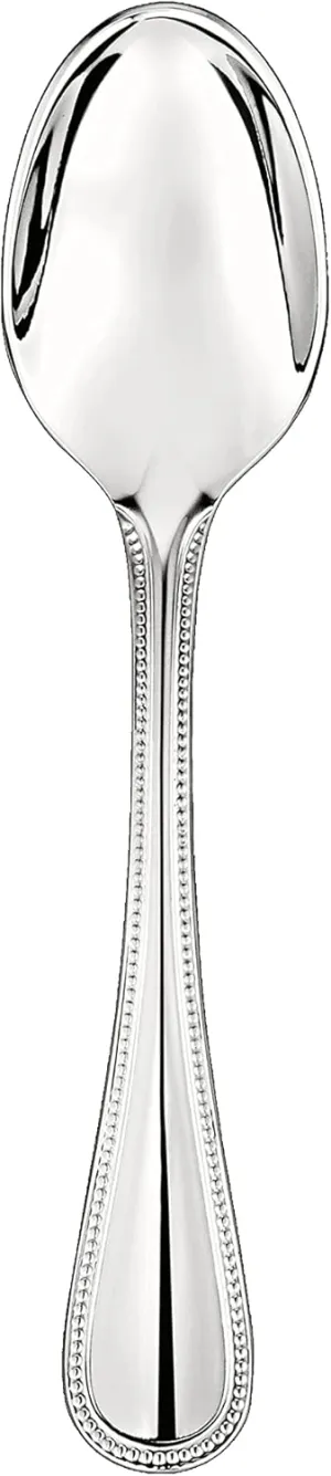 Christofle Perles 2 Stainless Steel Set of 6 Coffee Spoons #2405004