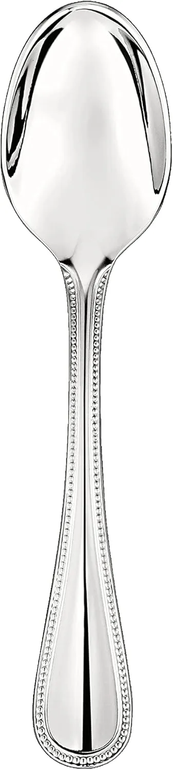 Christofle Perles 2 Stainless Steel Set of 6 Coffee Spoons #2405004