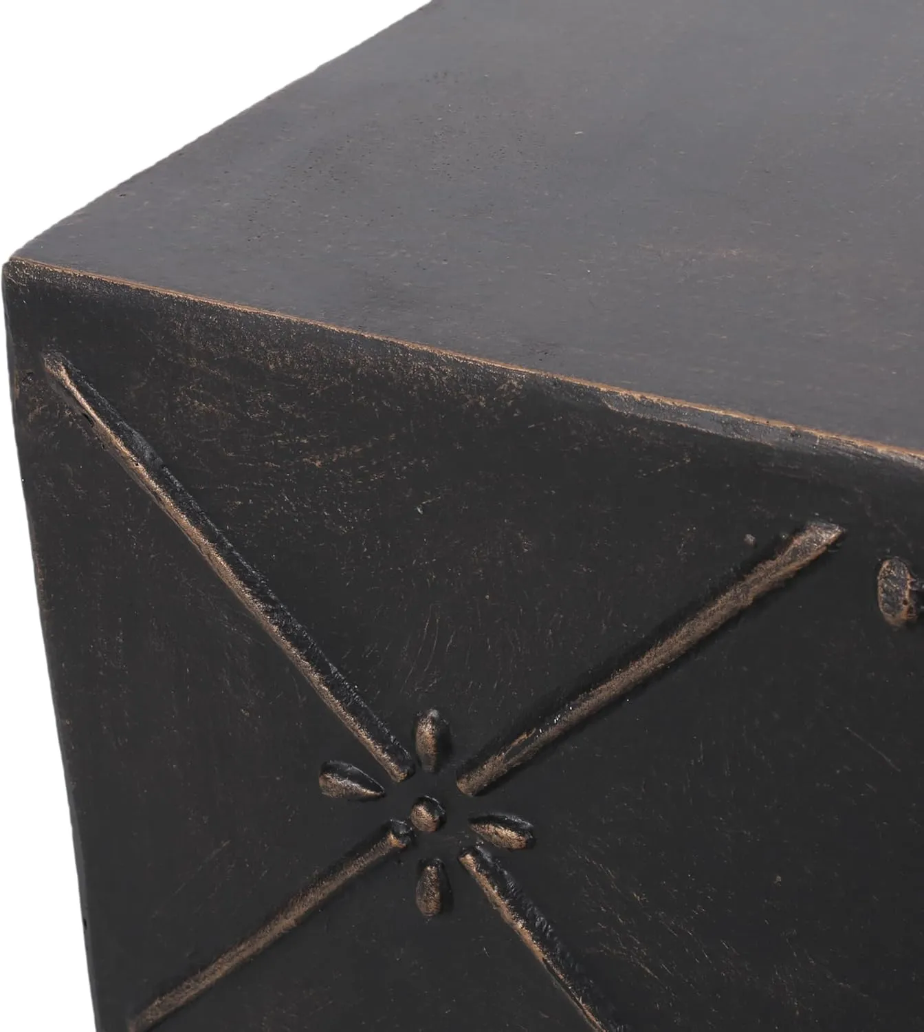 Christopher Knight Home Acosta Outdoor Large Lightweight Concrete Side Table, Antique Copper