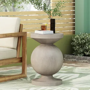 Christopher Knight Home Cayce Outdoor Lightweight Concrete Side Table, Concrete Finish