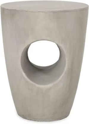 Christopher Knight Home Randall Outdoor Contemporary Lightweight Accent Side Table, Concrete Finish