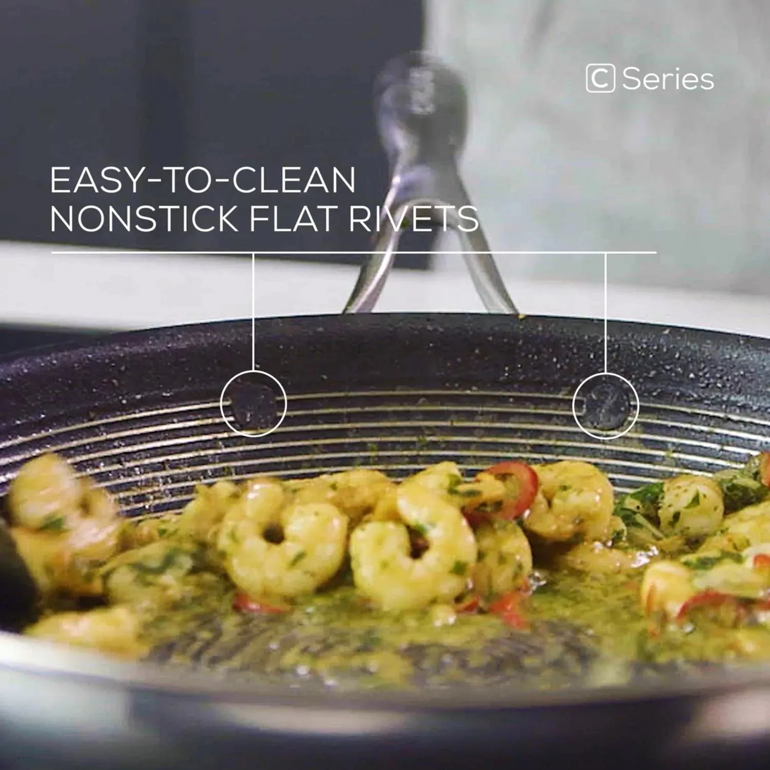 Circulon SteelShield™ C-Series Nonstick Stainless Steel Induction Cookware Set  – 10 PCS  2X Saucepan, Stockpot,  Sauté With Handle, 2X Open Skillet, Turner, Spoon