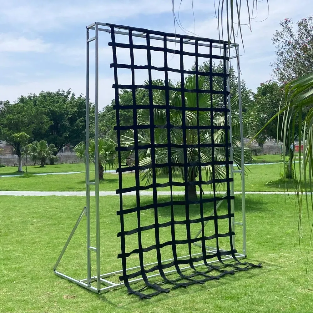 CL CLC Climbing Cargo Net Black 11 ft X 6 ft(132 inch x 72 inch)-Playground Play Safety Net,Rope Ladder,Jungle Gyms, Swing Set, Obstacle Courses for Outdoor Treehouse