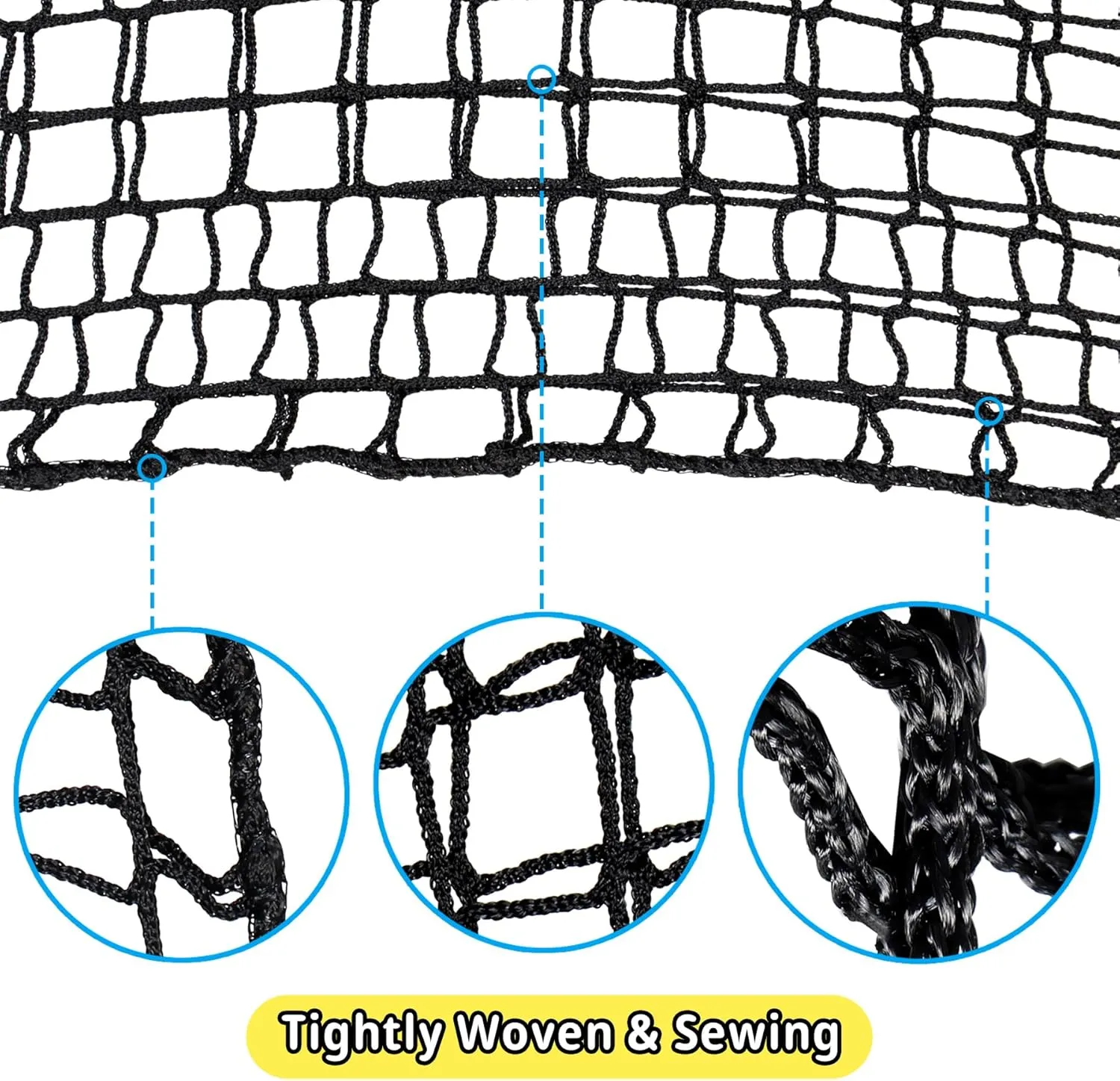 Climbing Cargo Net 9.8' x 9.8', Double Layers Playground Safety Net, with Storage Bag Climbing Net for Kids Outdoor Treehouse