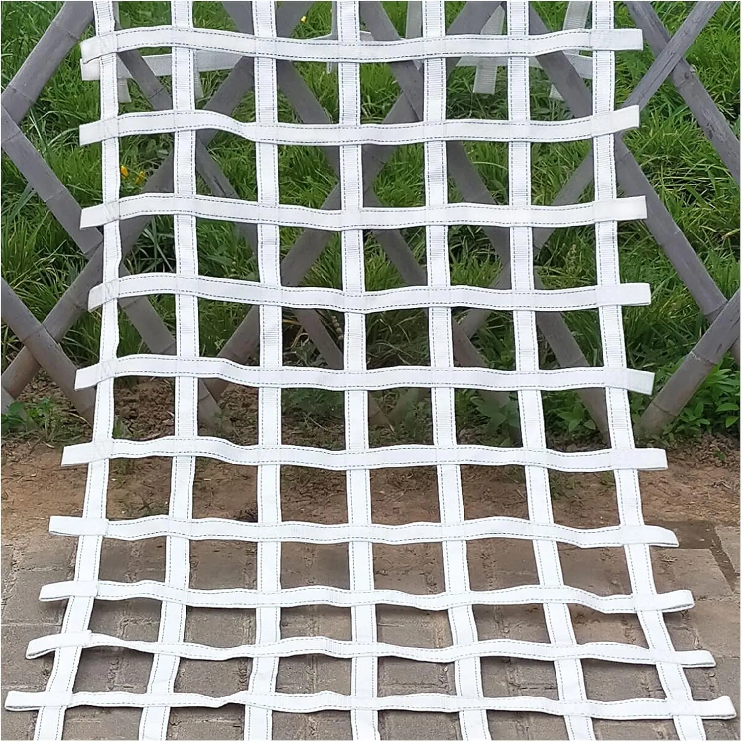 Climbing Cargo Net White,Ninja Net,Playground Heavy Duty Swing Set Polyester Rope Ladder for Jungle Gyms Obstacle Course Training Climbing Net Netting Nets,for Outdoor Treehouse,White