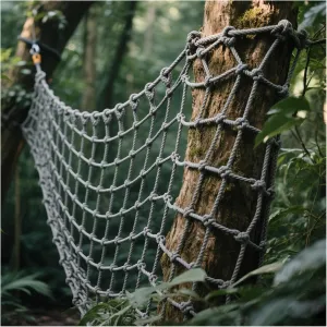 Climbing Net Playground Safety Net Outdoor Climbing Cargo Net Outdoor Tree House Hammock Heavy Duty Truck Trailer Net Rope Ladder,3.3x3.3ft