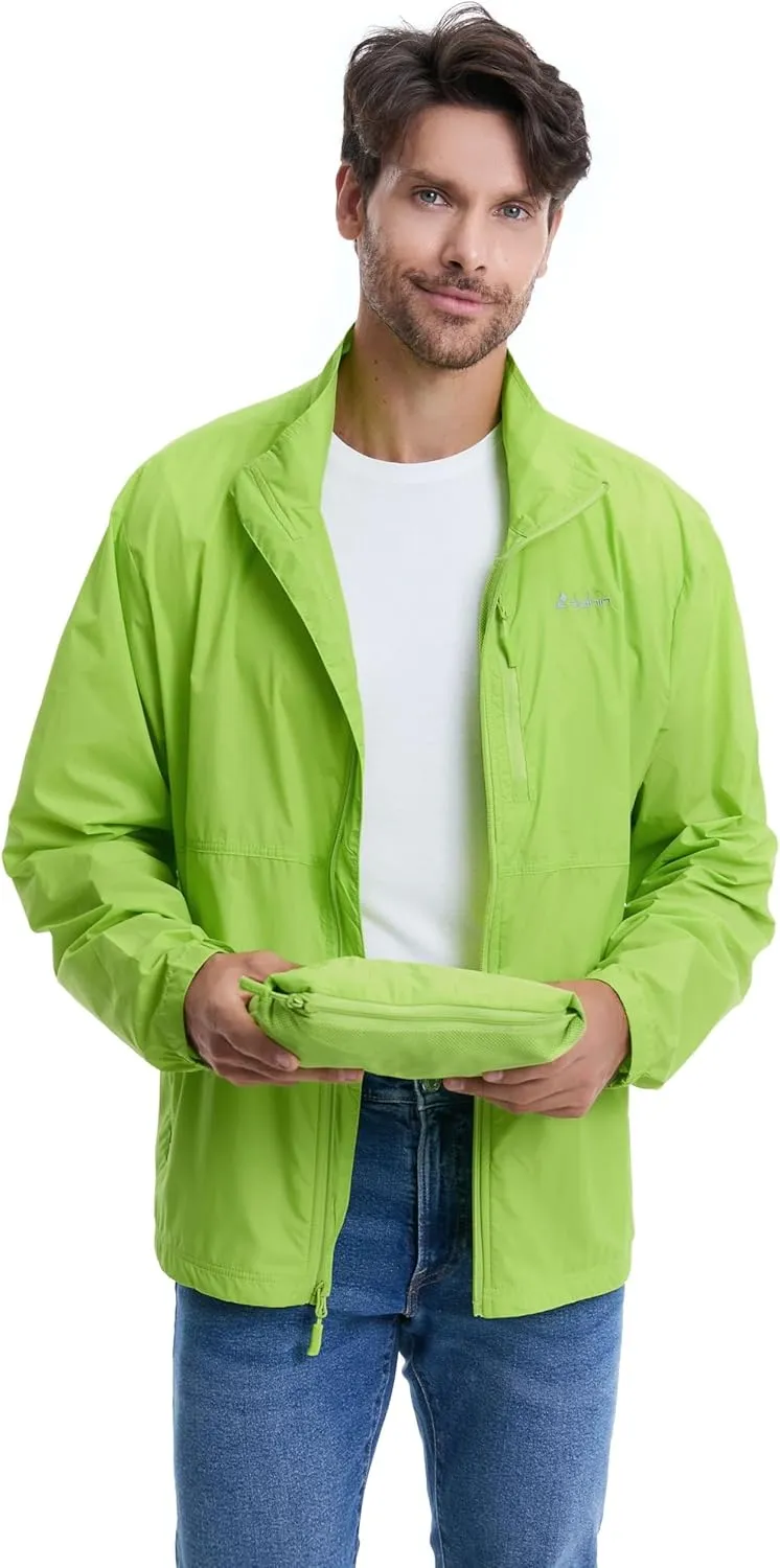 clothin Mens Lightweight Windbreaker Packable Jacket Water Resistant for Hiking Outdoor Cycling
