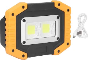 COB Work Light - USB Rechargedable IP66 Waterproof with Rotatable Bracket for Camping, Hiking, Car Maintenance