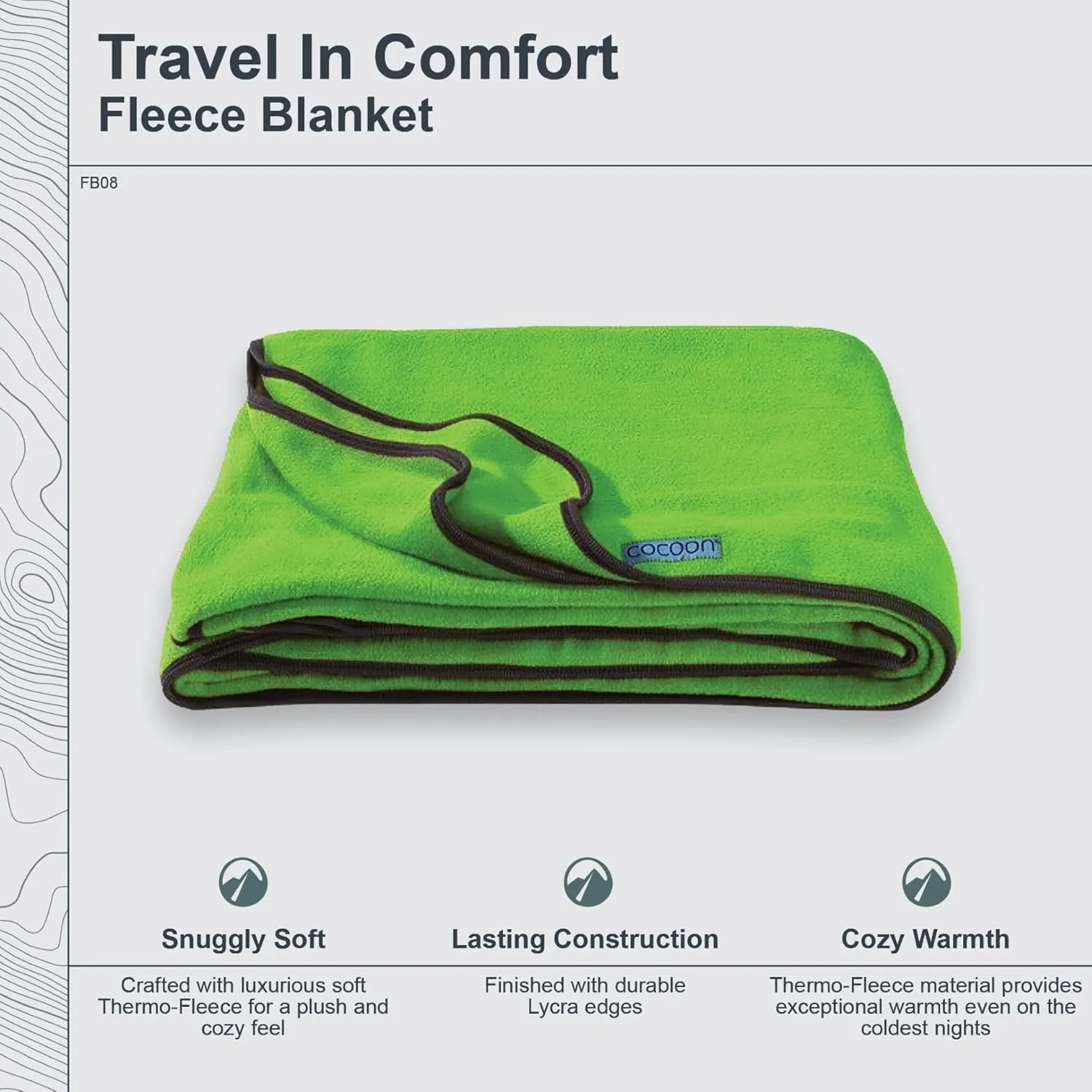 COCOON- Premium - Travel Fleece Blanket - Cozy, Soft, Warm, Lightweight - Regular 79" x 63"