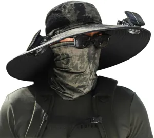 Colitt Fishing Hat, Colitt - Fishing Hat with Built in Fan, Outdoor Wide Sun Hat with Solar Fan, Fan Hat-Solar & USB Charging