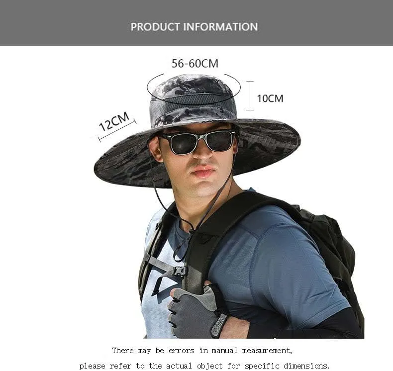 Colitt Fishing hat, Solar Powered Fan Hat, Wide Brim Solar Fan Hat Outdoor Fishing, Removable USB Charging Fan