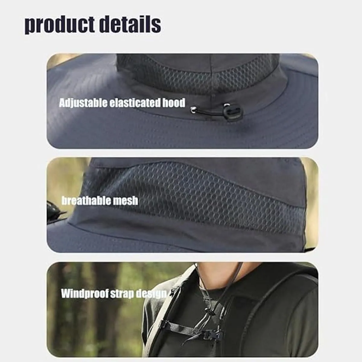 Colitt - Fishing Hat with Built in Fan, Colitt Fishing Hat, USB & Solar Powered Fans, Waterproof Removable