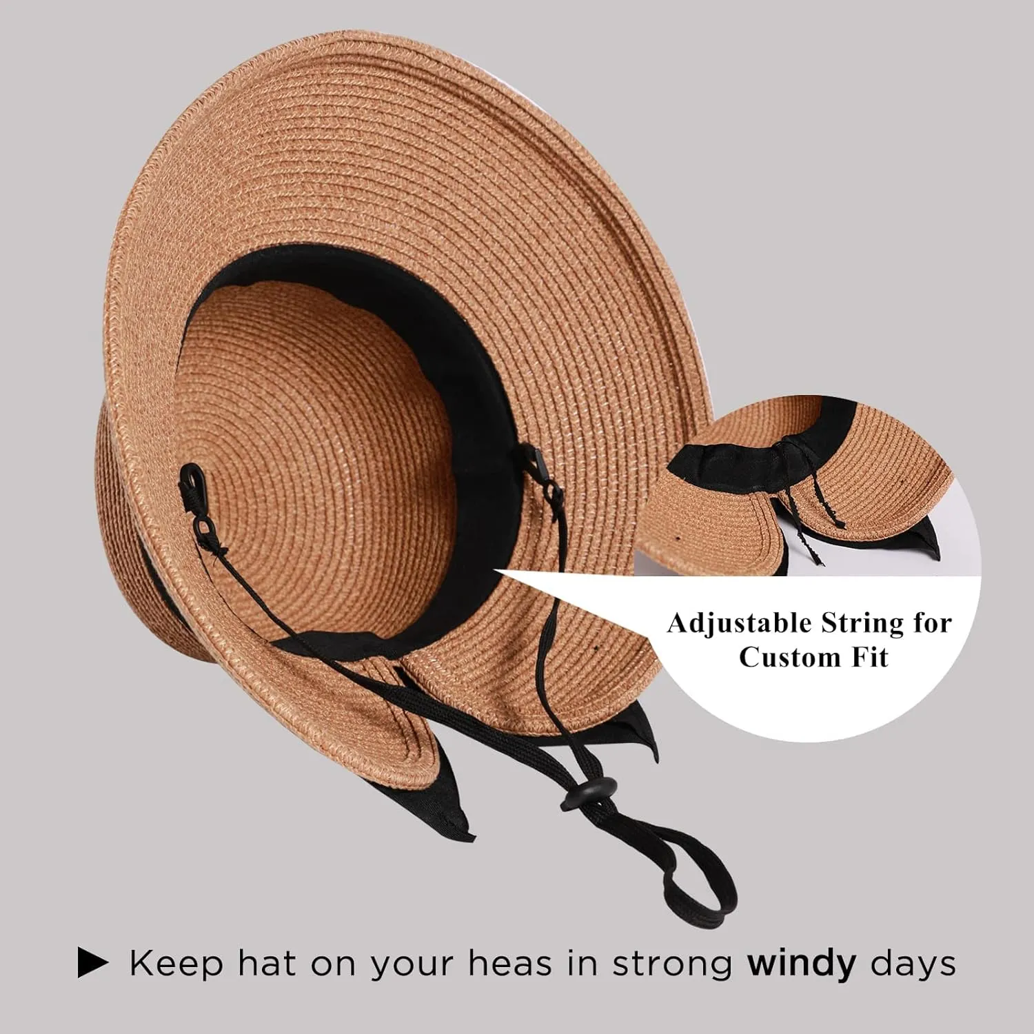 Comhats Summer Beach Sun Hats for Women Wide Brim UV Protection UPF 50  Foldable Packable
