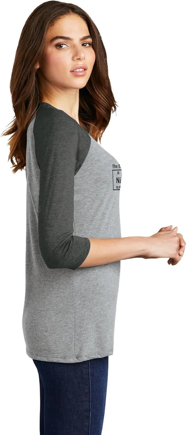 Comical Shirt Ladies Ninja Periodic Table The Elements of Stealth 3/4 Raglan