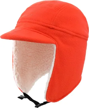 Connectyle Men's Sherpa Lined Warm Winter Hats with Visor Windproof Earflap Hat Outdoor Thermal Skull Cap Trapper Hat