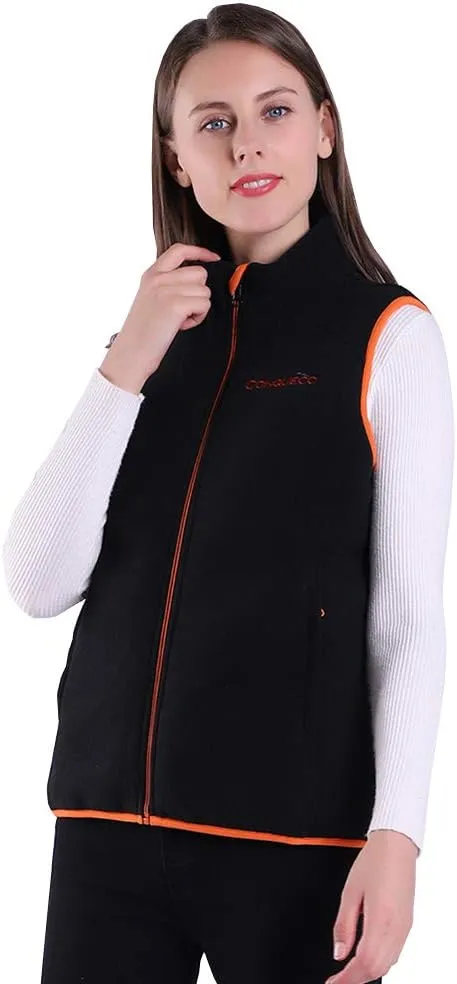 CONQUECO Heated Vest, Women's Lightweight Heated Vest with Battery Pack