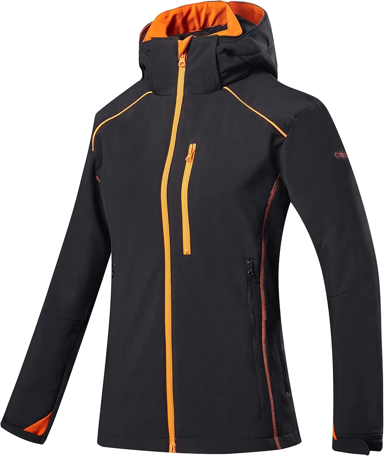 CONQUECO Women's Heated Jacket Slim Fit Electric Hoodie Jacket in Winter