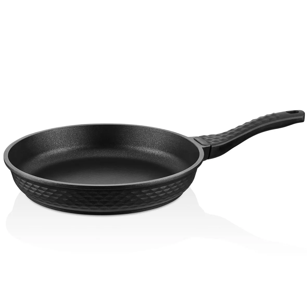 Cookware Set with Glass Lid and Bakelite Handle, 7 Pcs, Black